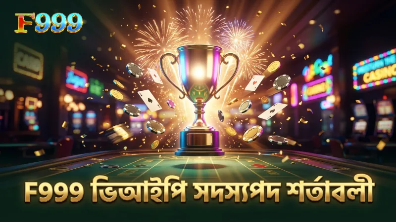F999 ভিআইপি ক্লাবের সদস্যপদ অর্জনের শর্তাবলী স্পষ্টভাবে উপস্থাপন করা হয়েছে।